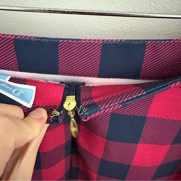 Draper James Buffalo Checkered Collection Pleated Midi Skirt NWT Size 6 Red - Picture 7 of 15